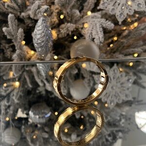 Michael Kors Heritage Logo Plaque Hinged Bangle